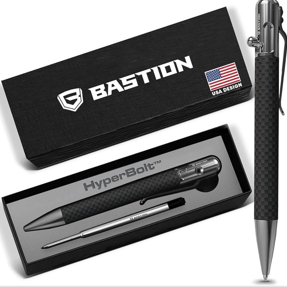 Bastion Black and Silver Pen